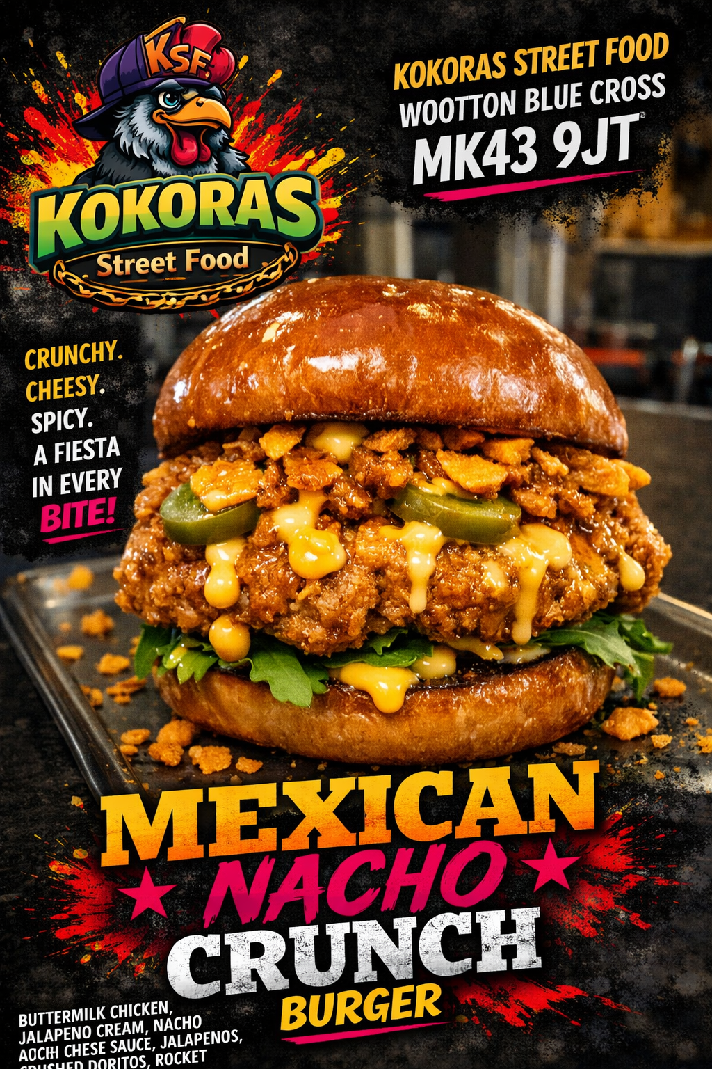 Mexican Nacho Crunch Burger