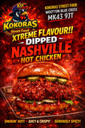 Extreme Dipped Nashville Chicken Burger