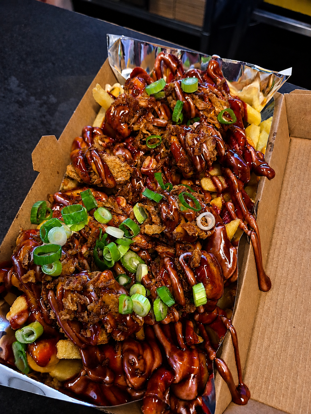 Crispy Korean BBQ Loaded Fries.